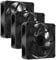 Corsair RS120 MAX 120mm PWM Thick Fans – High Static Pressure – Liquid Crystal Polymer Construction – Triple Pack – Black