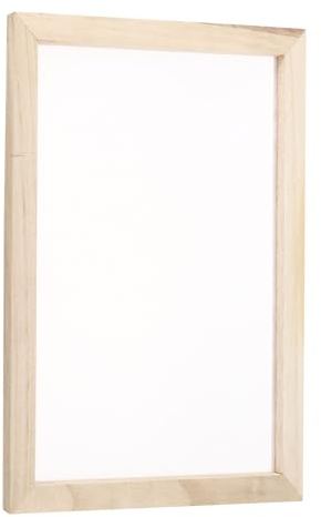 sourcing map 1 cornice per serigrafia, 34 x 24 cm, in legno con 160 maglie bianche per serigrafia e progetti fai da te