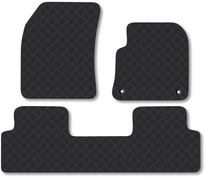 DS 7 (2018+) 3mm Rubber Car Mats | Tailored Fit Durable Floor Mats Full Coverage Protection Waterproof Accessories Easy Clean Anti Slip Made in the UK