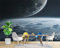 Generic Wandbild Tapete Benutzerdefinierte 3D-Wandbild Planet Erde Weltraum Fototapete Für Schlafzimmer Wohnzimmer Sofa Tv Hintergrund Wanddekoration Vliespapier, 350x256cm Wanddeko