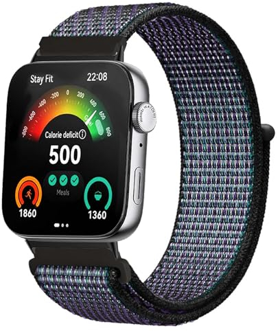 HYSDFFG Nylon Armband für Huawei Watch Fit 3, Nylon Armbänder Uhrenarmband Sport Ersatzband Kompatibel mit Huawei Watch Fit 3 Armband (4)