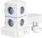 Steckdosenleiste Steckerleiste Mehrfachsteckdose Strom, 8 Fach Mehrfachsteckdose Überspannungsschu, Steckdosenleiste mit 2 x USB+1 x Type-c, 3M Verlängerungskabel Steckdosenturm für Zuhause,Büro