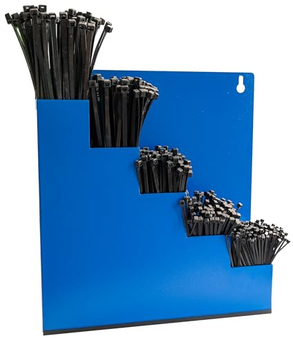 HORZEFIX Wandhalter Ordnungsbox Kabelbinderset mit 5x 100 Stück in verschieden Farben (grau)