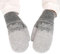 Bseical Damen Handschuhe Schnee Blume Druck halten Warm Herbst Winter Fausthandschuhe Fäustlinge Strickhandschuhe Outdoor (Dunkelgrau, Einheitsgröße)