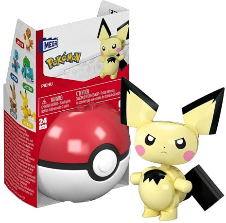 Mega Brands Pokemon Construx in Pokeball Evergreen & Generations - (Pichu)