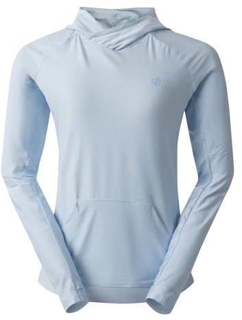 Dare2b Sprint City Damen-Kapuzenpullover, lässig, leicht, schweißableitend und antibakteriell, perfekt für Outdoor, Training und Sportbekleidung, Blau
