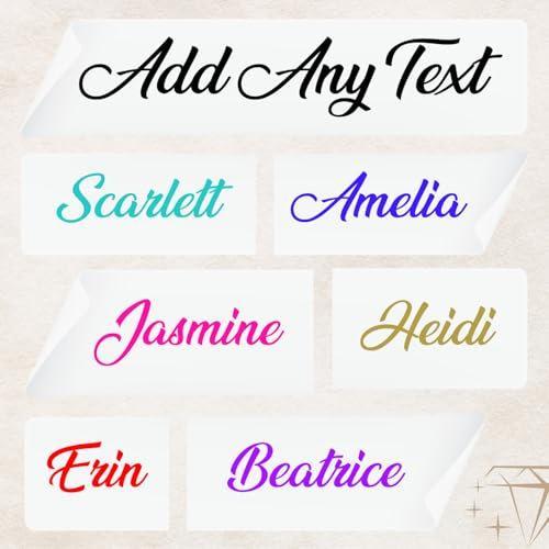 Elegant Vinyl Stickers | 33 Colours | Gold, Rose Gold, Silver, Black | Perfect for Weddings Bottles Bridal Gifts Hen Parties Placements and Decorations | Custom DIY Wedding Decal