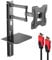 Maclean 23-42 TV Wandhalterung mit Ablage | HDMI 2.0 Kabel im Set 1,8m | 200x200 VESA OLED QLED LCD LED Plasma Universal TV Halterung bis 30kg / MC-771