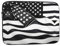 JIUTY Housse de transport pour ordinateur portable Motif drapeau américain Noir et blanc, Noir , 17 inch