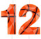 3D Basketball Number 12 Birthday Candles Orange 12th Happy Birthday Candle Premium Wax & 3D Diamond Design Basketball Themed Cake Topper Decorations for Boy Girl Kid Party Celebration Supplie