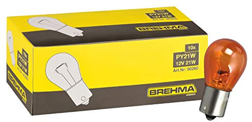 BREHMA 50x PY21W 12V 21W orange Blinkerlampe Kugel Lampe BAU15s