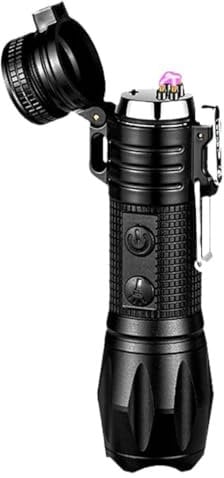 4 in 1 Outdoor LED Flashlight, LED High Lumens USB Rechargeable Flashlights, Super Bright Tactical Flashlight, Waterproof Handheld Design, Multi-Function Portable Pocket Flashlights