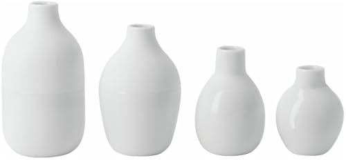 Räder Mini Flaschenvasen weiß 4er Set