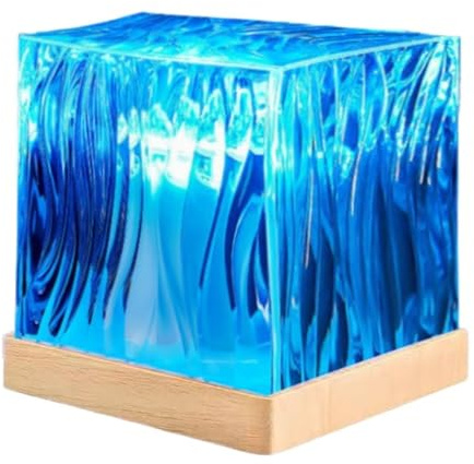 ZWOIVHE Lumilux - NordSchein,LED Tischlampe Aus Kristall,Wasserwellen Lampe,Acryl Diamant Nachttischlampe,LED Sternenhimmel Projektor (Nordlichter)