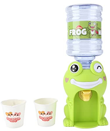 Chiyyak Mini Distributeur d'eau Amusant, Forme Mignonne, Facile à Transporter, Jouet pour Enfants de Plus de 3 Ans, en Plastique (Jardinière/Grenouille ludique)