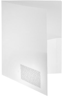 Rund Broschüren Ordner Taschen, Standard, weiß, 10 Stück