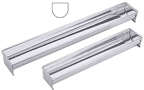 Contacto Terrinenform 50 cm 2000ml Edelstahl 18/10 Dachrinnenform, Gastro-Qualität, spülmaschinengeeignet, für Pasteten, Parfaits & Desserts
