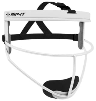 RIP-IT Defense Softball Fielder's Mask - Leichte, sichere Passform bietet maximalen Schutz und Komfort - behindert Nicht die Sicht - Pferdeschwanzfreundlich