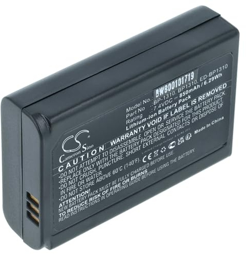 vhbw Akku kompatibel mit Samsung NX5, NX10, NX11, NX100, NX20 Kamera (1000 mAh, 7,2 V, Li-Ion)