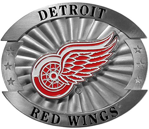 Siskiyou NHL Detroit Red Wings Übergroße Gürtelschnalle, Schwarz, Größe XL