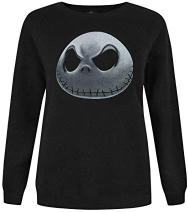 Disney Nightmare Before Christmas Jack Skellington Women's Sweater Black