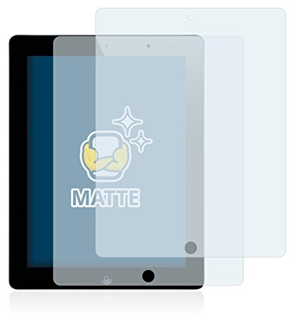BROTECT Entspiegelungs-Schutzfolie für Apple iPad 2012 (4. Gen.) (2 Stück) Matte Displayschutz-Folie, Anti-Reflex, Anti-Fingerprint