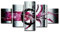 bestpricepictures 160 x 80 cm Bild auf Leinwand abstrakt pink rosa 5596-SCT deutsche Marke und Lager - Die Bilder/das Wandbild/der Kunstdruck ist fertig gerahmt