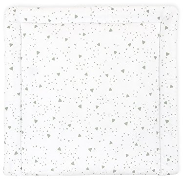 KraftKids Wickelauflage in abgerundete Dreiecke grau, Wickelunterlage 78x78 cm (BxT), Wickelkissen