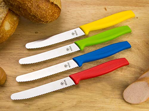 Böker Brötchenmesser Blau Set 6 Stück Brotmesser, Kunststoff, Mehrfarbig, 21 x 2 x 1 cm, 24-Einheiten