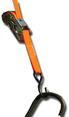 Crocodile Trading Ltd Marquee Tie Down Kit/Anchorage Kit. 4 Heavy Duty Ground Stakes & 4 Hi Vis Ratchet Straps.