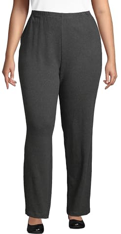 Lands' End Women's Plus Size Sport Knit Pants - Black -