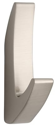 SIRO Kleiderhaken Altenbeken, Modern, Design, Druckguss vernickelt feingeschliffen, 81 mm x 40 mm x 15 mm, LA 32 mm, 2433/ZN21