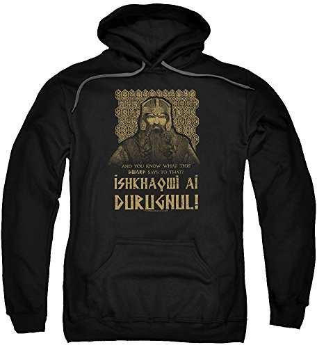Lord Of The Rings - Herr der Ringe - Männer Hoodie mit Ishkhaqwi Durugnul-Pullover, XXX-Large, Black