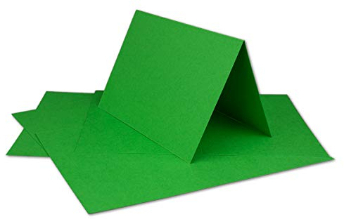 25 DIN A6 Faltkarten Grün - Karten zum Selbstgestalten 14,8 x 21 cm - Klappkarten mit 160 g/m² - Colours-4-you von Glüxx Agent