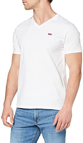 Levi's Homme Original Housemark V-Neck, White, M