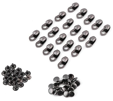 Qiilu 20 st/set bagagekrokar, spetsbeslag med nitar f?r reparation/campa/vandring/kl?ttertillbeh?r
