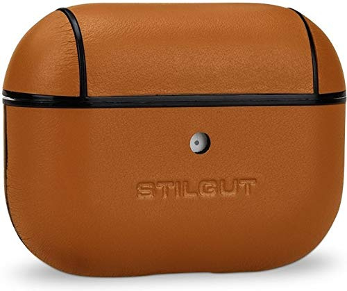 StilGut Case entwickelt für AirPods Pro 2 Hülle - Apple AirPods Pro (2./1.Generation) Case aus Leder, Schutzhülle - Braun Nappa