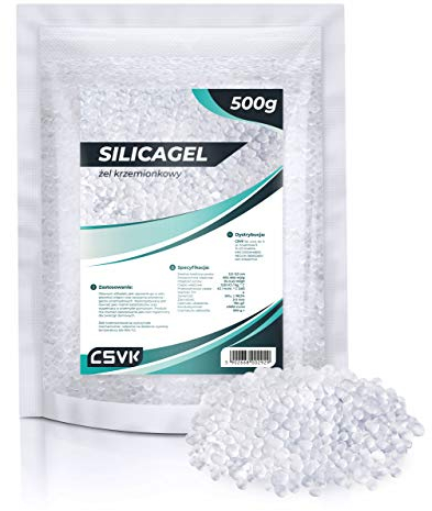 Wessper 500 g Silica Gel Weiß Regenerierbar Kieselgel, Trockenmittel Luftentfeuchter ohne Indikator | Universal Silikagel gegen Schimmel & Korrosion | Silicagel Zum Trockenblumen Haus Auto Vitrinen