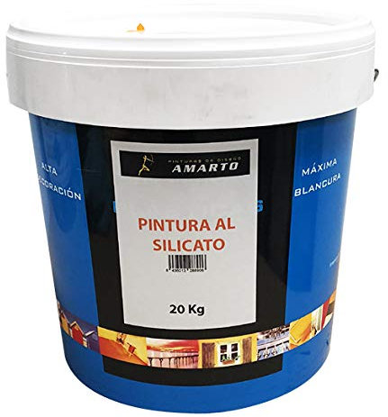 Amarto Pintura al Silicato. Pintura mineral para soportes porosos. (5 Kg.)