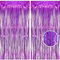 BRAVESHINE Purple Metallic Tinsel Curtains, Foil Fringe Shimmer Curtain Streamer Party for Mother's Day Purple Baby Shower Decorations Wedding Lilac Mermaid Theme Birthday Party (2Pack, 1x2.5m)