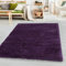 SIMPEX Teppich Wohnzimmer 120 x 170 cm Hochflor Teppich Lila Moderne Einfarbig Design - Schlafzimmer Teppich Pflegeleicht Extra Weich Extra Flauschig - Carpet Living Room Deko