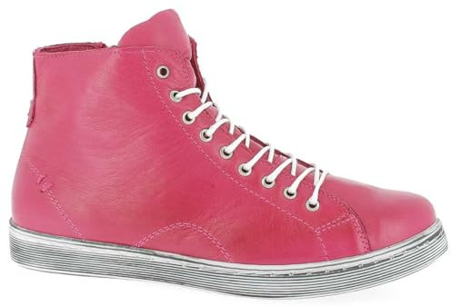 Andrea Conti Damen High Top Sneaker, Magenta, 36 EU