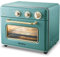 Neretva [21 quarti e 6 in 1] forno tostapane e friggitrice ad aria, forno tostapane compatto piano cottura con 5 fette da 1500 W di calore rapido, forno tostapane combinato in acciaio inox per la