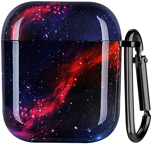 Libra Gemini AirPods 1&2 Hülle Tragbar AirPods 1&2 Case Stoßfest AirPods 1&2 Schutzhülle Front LED Sichtbar mit Karabiner für kabelloses Laden Apple AirPod Hülle