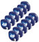 12x Kompatibel mit Dymo Letratag Etikettenband 12mm x 4m White Plastic Schriftband Band 91221 S0721660, Kompatibel mit Dymo Letratag LT-100H LT-110T LT-100T XM, Schwarz auf Weiß
