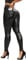 RIOJOY Damen High Waist Lederleggings Lederhose Sexy Lederoptik Leggings Hose mit Gesäßtasche, Schwarz S