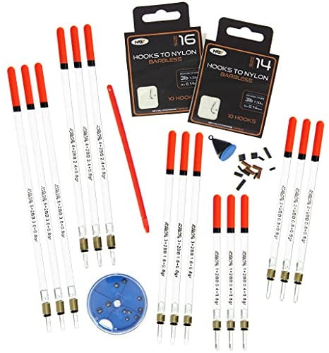 DNA Leisure Bundle Set of Crystal Wagler Floats Hooks Disgorgers Weight Shot Match Coarse Fishing Tackle