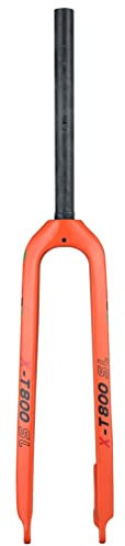QHY Starrgabel Gabel 26 27.5 29 In Hartgabel Mit Konischem Rohr for Mountainbikes MTB 3K Carbon Fahrradgabel 1-1/8 Ultraleicht Fahrradteile Scheibenbremse (Color : Orange, Size : 26inch)