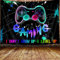 Viajar Men's Gaming Tapestry, Retro 80s Video Game Wall Art, Funny Modern Gamer Decor for Bedroom & Dorm, 60x40 inches