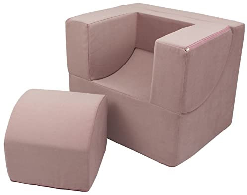 Velinda Kindersessel Minisessel Relaxsessel Klappsessel Relaxliege aus Schaumstoff (Farbe: rosa)